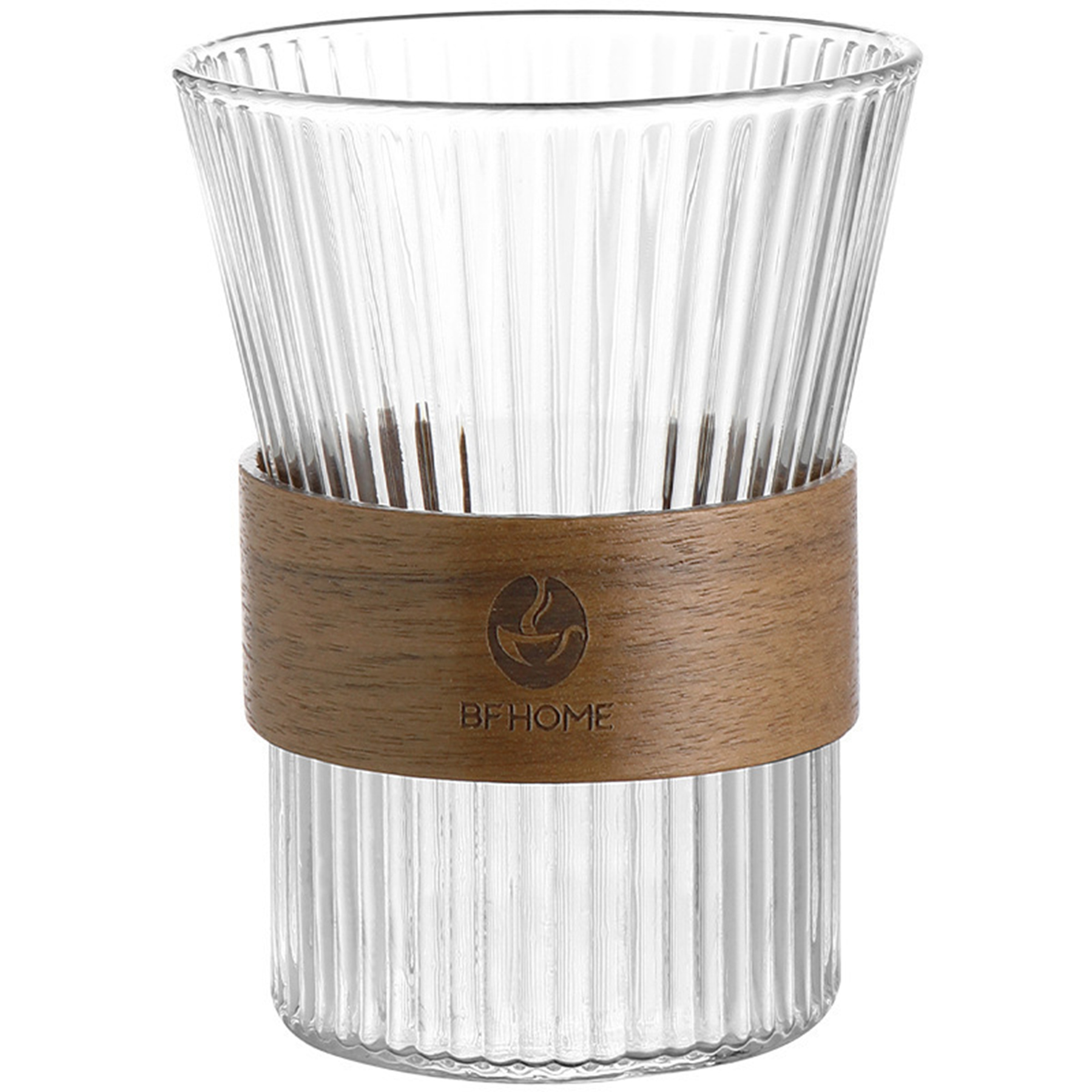 Wooden Heat Resistant Band Drinking Glasses 1