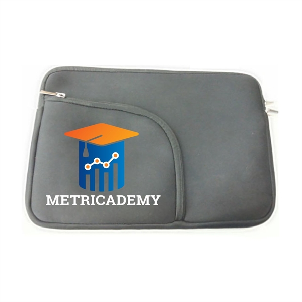Laptop Sleeve with Zipper and Small Zipped Pocket - Neoprene 3