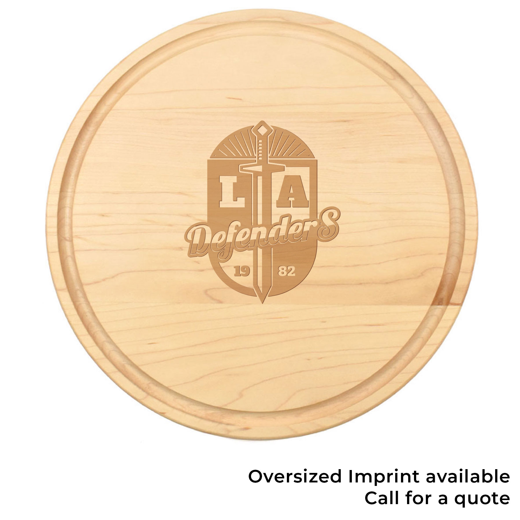 10 1/2" x 3/4" Maple Round Cutting Board with Juice Groove 5