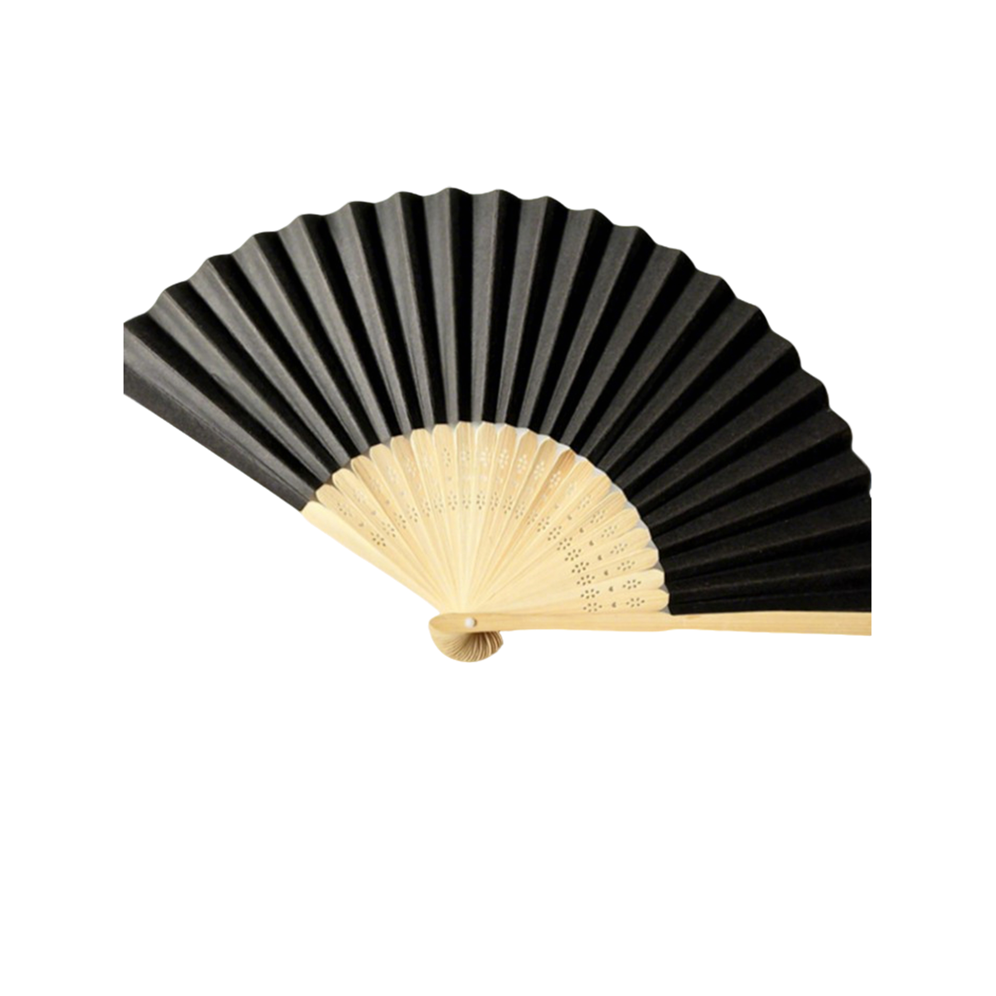 Bamboo Frame Paper Folding Fan Full Color Center Print 8