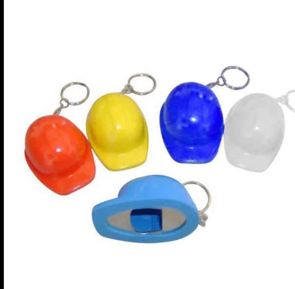 Safety helmet bottle opener with keychain 2