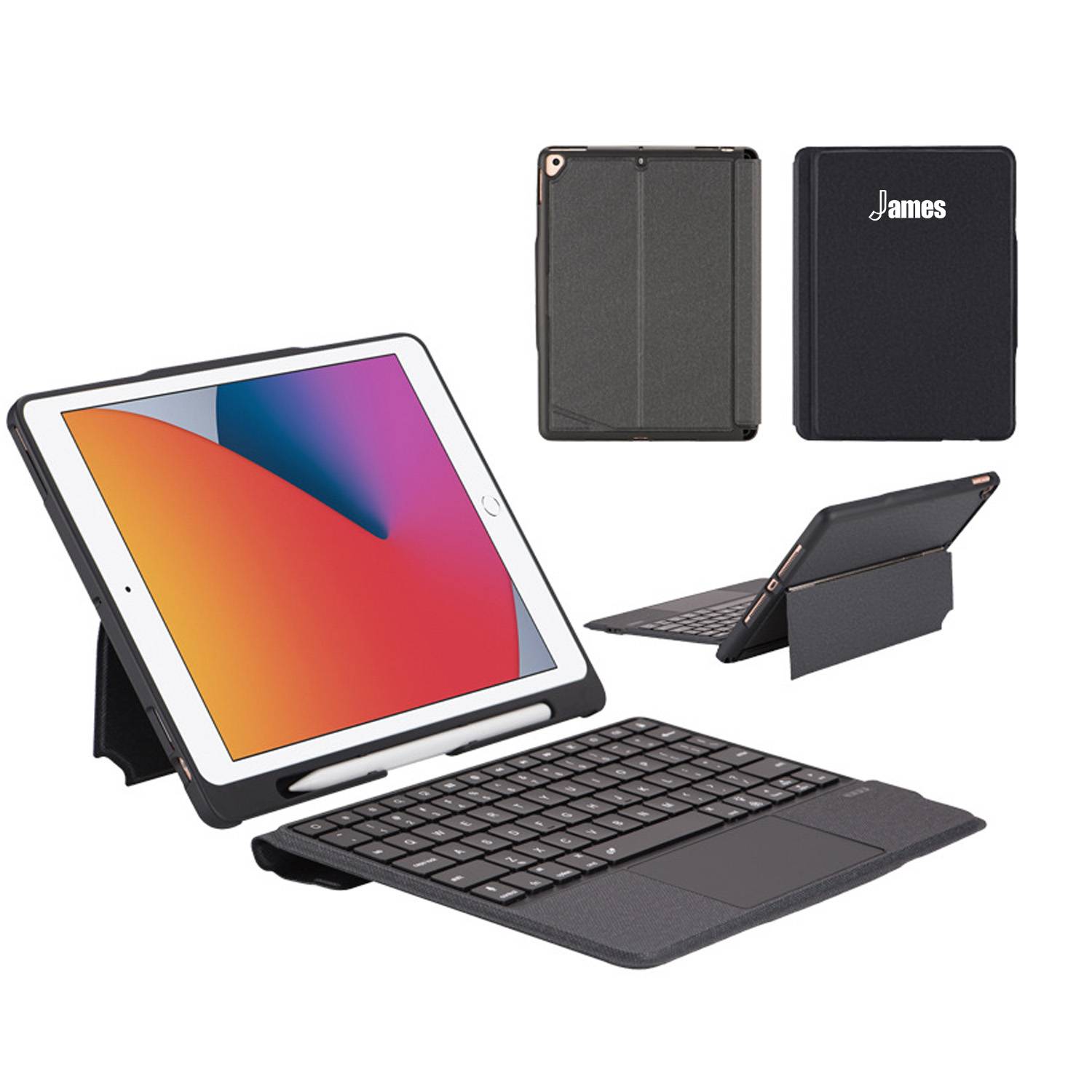 2 in 1 Detachable Bluetooth Keyboard Tablet Case