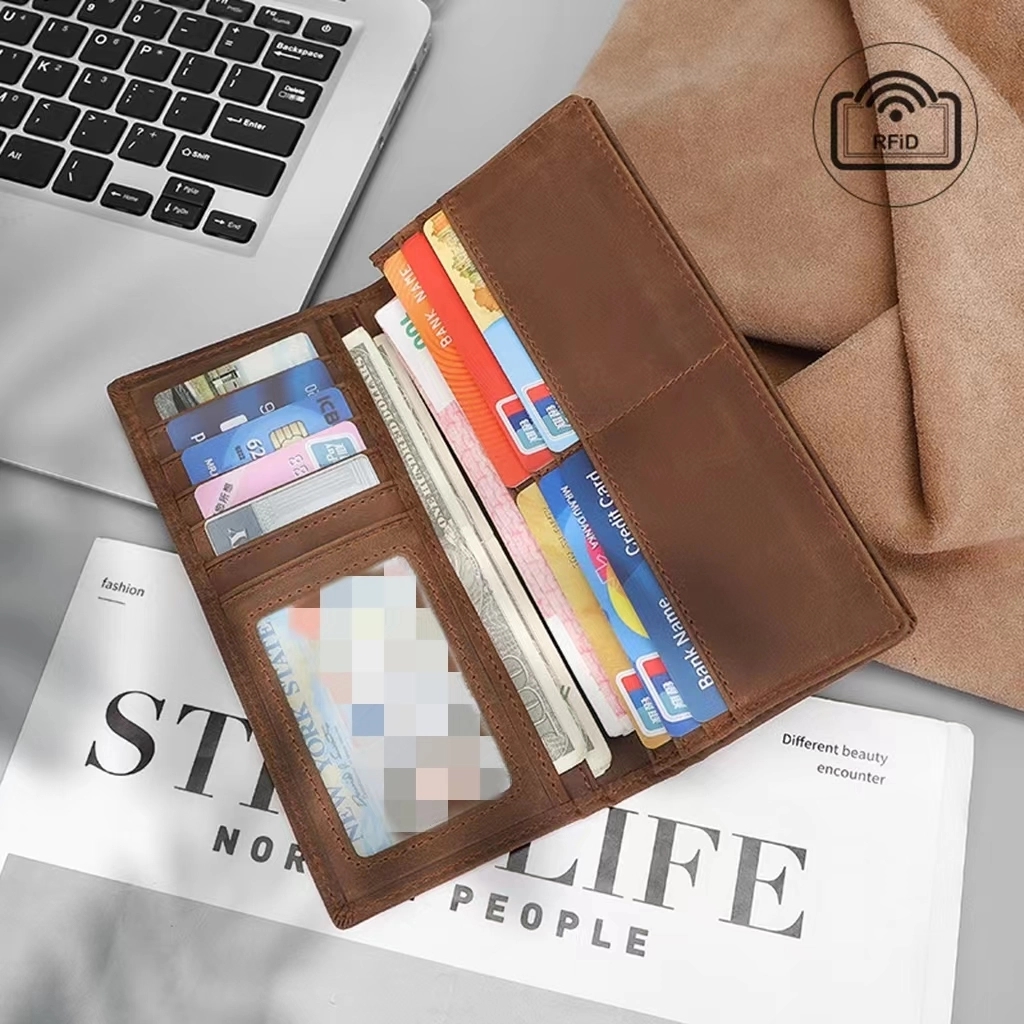 Custom RFID Anti-Theft Function Genuine Leather Wallet 3
