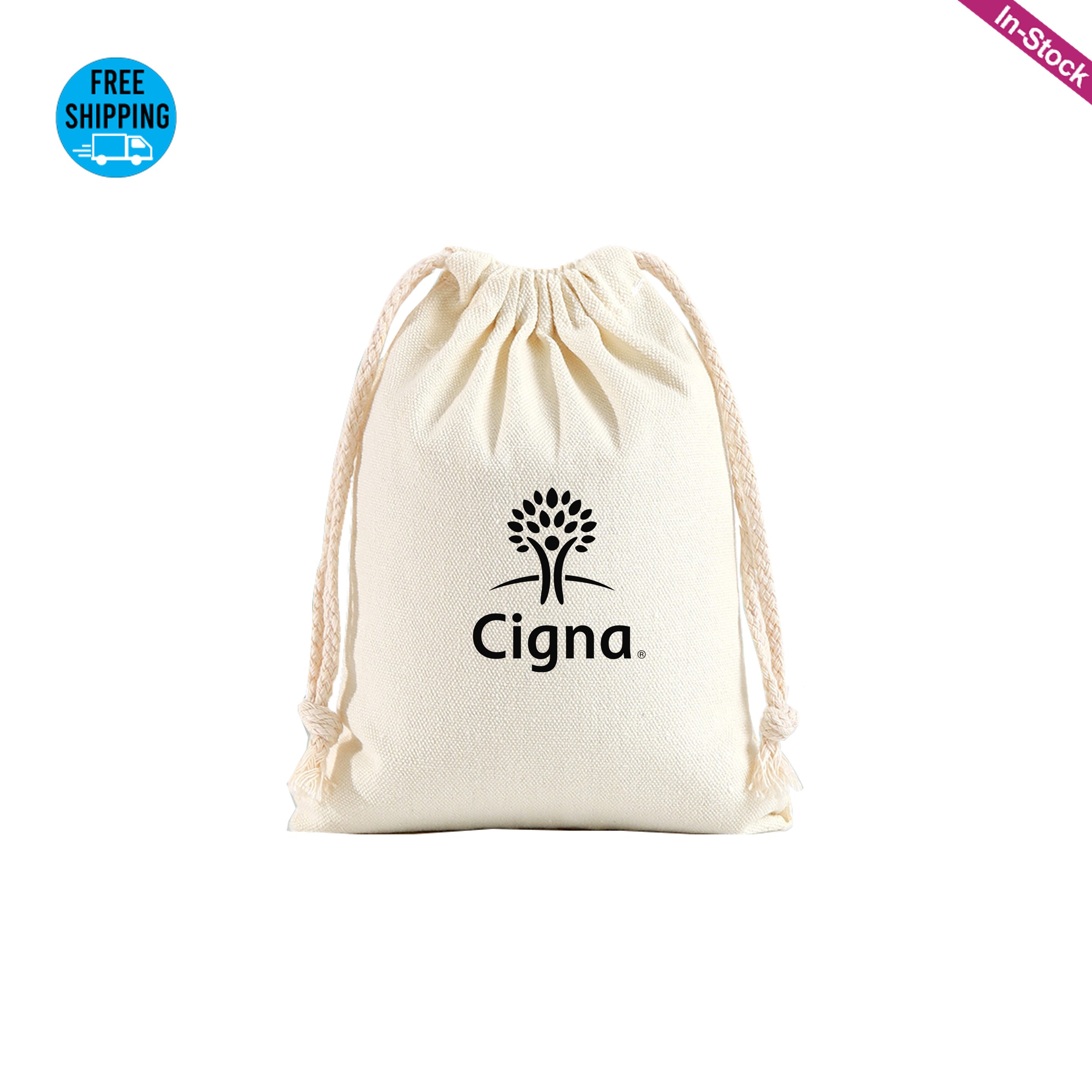 Large Size Canvas Drawstring Gift Pouch 2