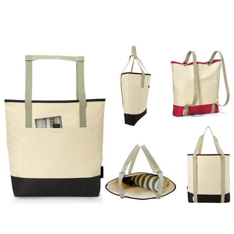 2 Tone Canvas Tote Bag 2