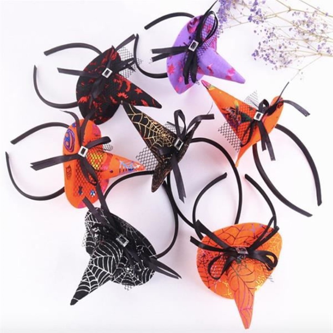 Halloween Witch Feather Hat Headband 1