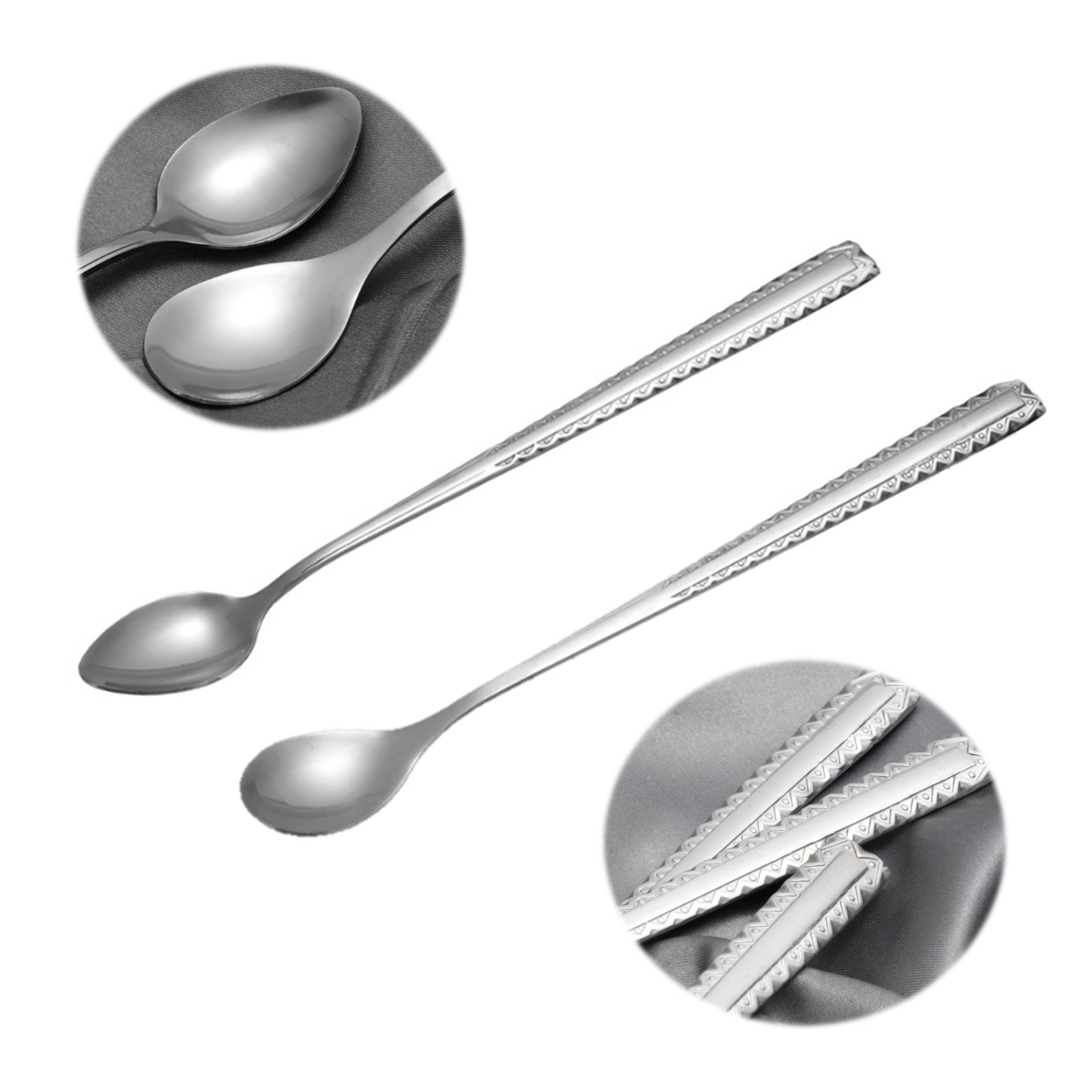 Long Handle Metal Cocktail Spoons 4