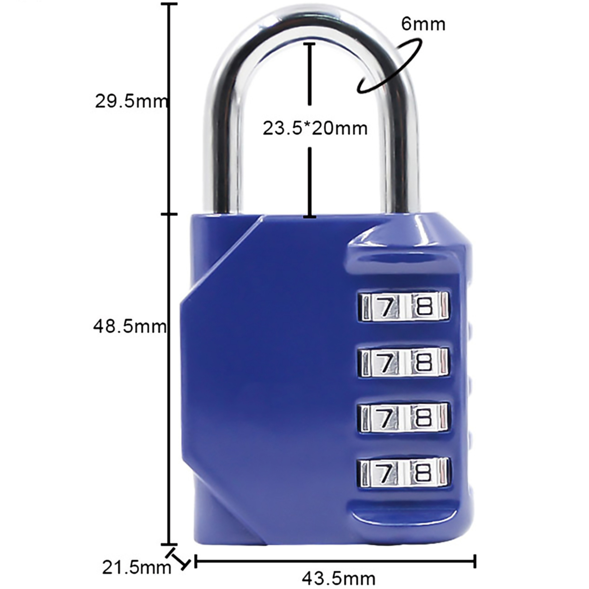 4-Digit Alloy Combination Lock 5