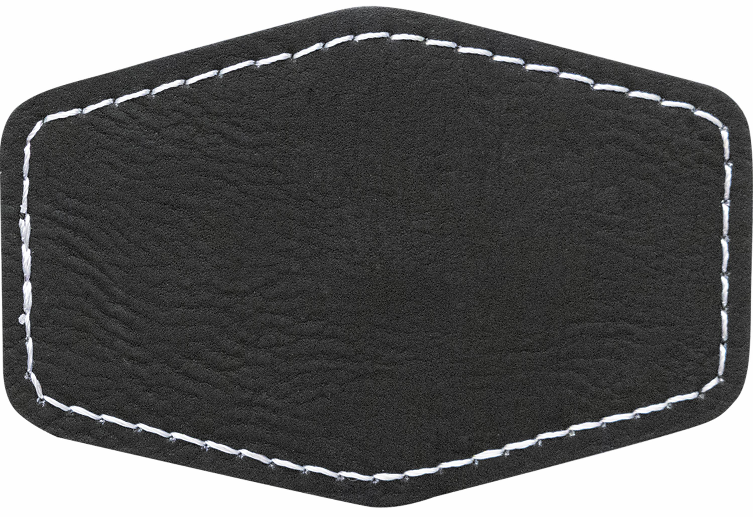3" x 2" Hex Leatherette Patch with Adhesive 8