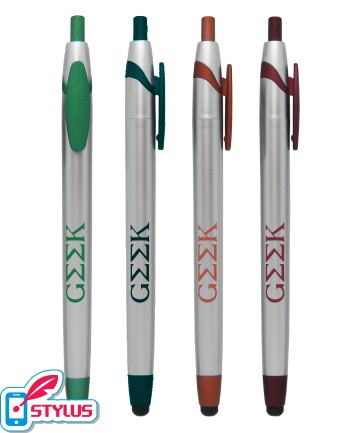 Union Printed Greek - Stylus Promotional Clicker Pen 2