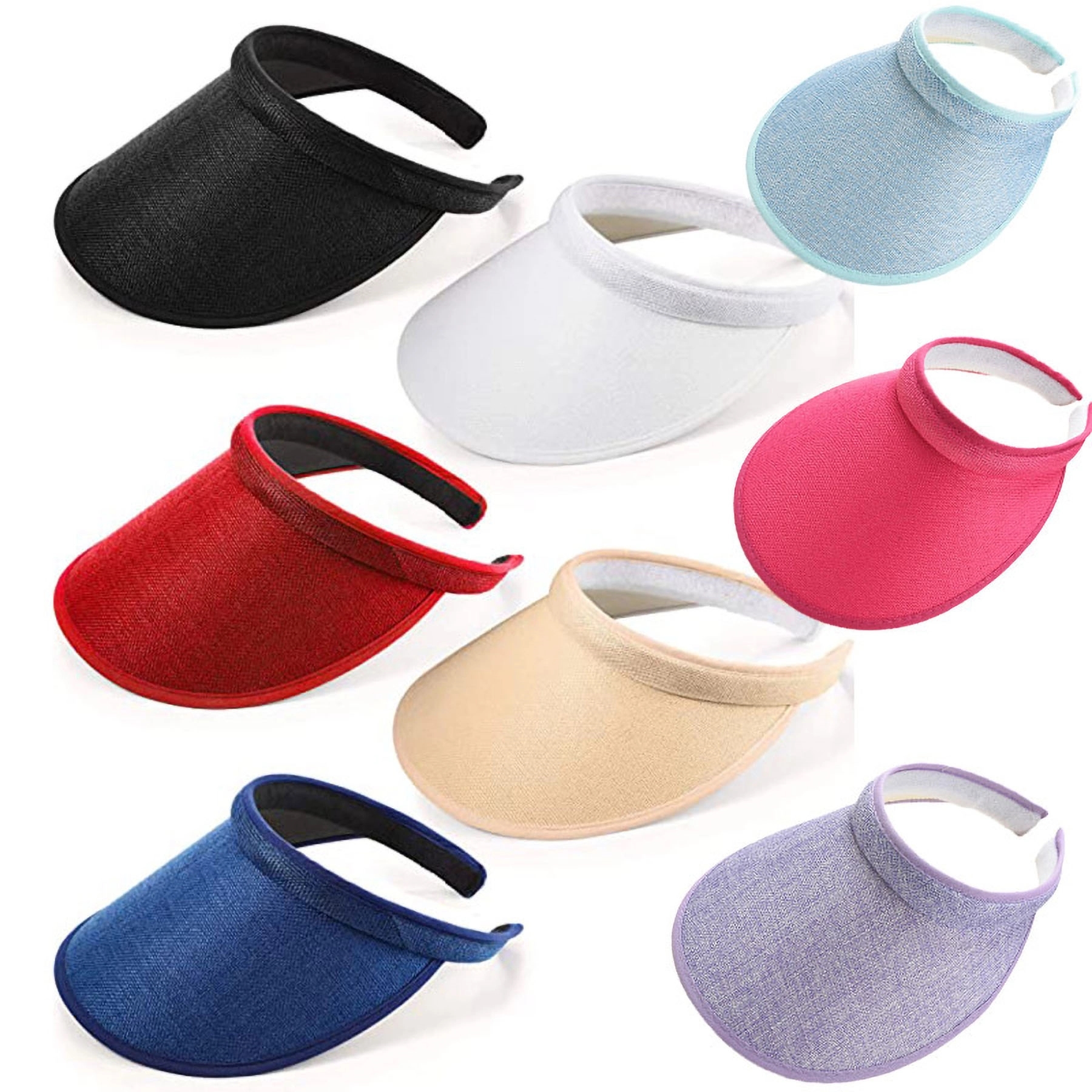 Cotton And Linen Wide Brim Summer Sun Visor 11
