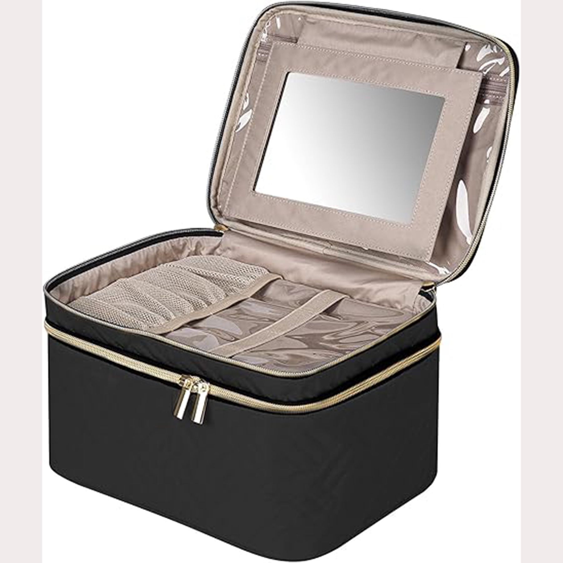 Double Layer Travel Makeup Bag Women 12