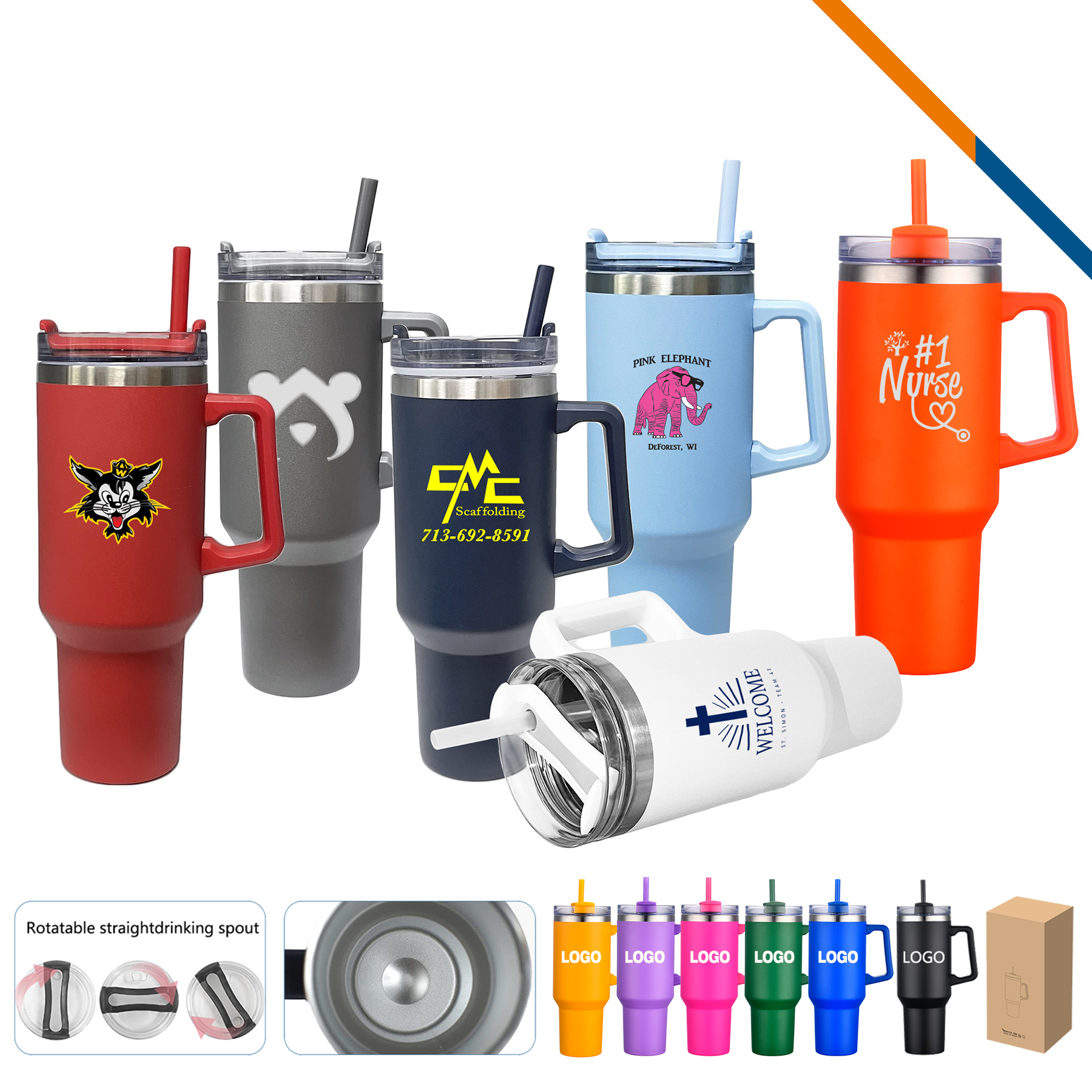 Tenistic Stainless Steel Travel Mug - 40 OZ. 8