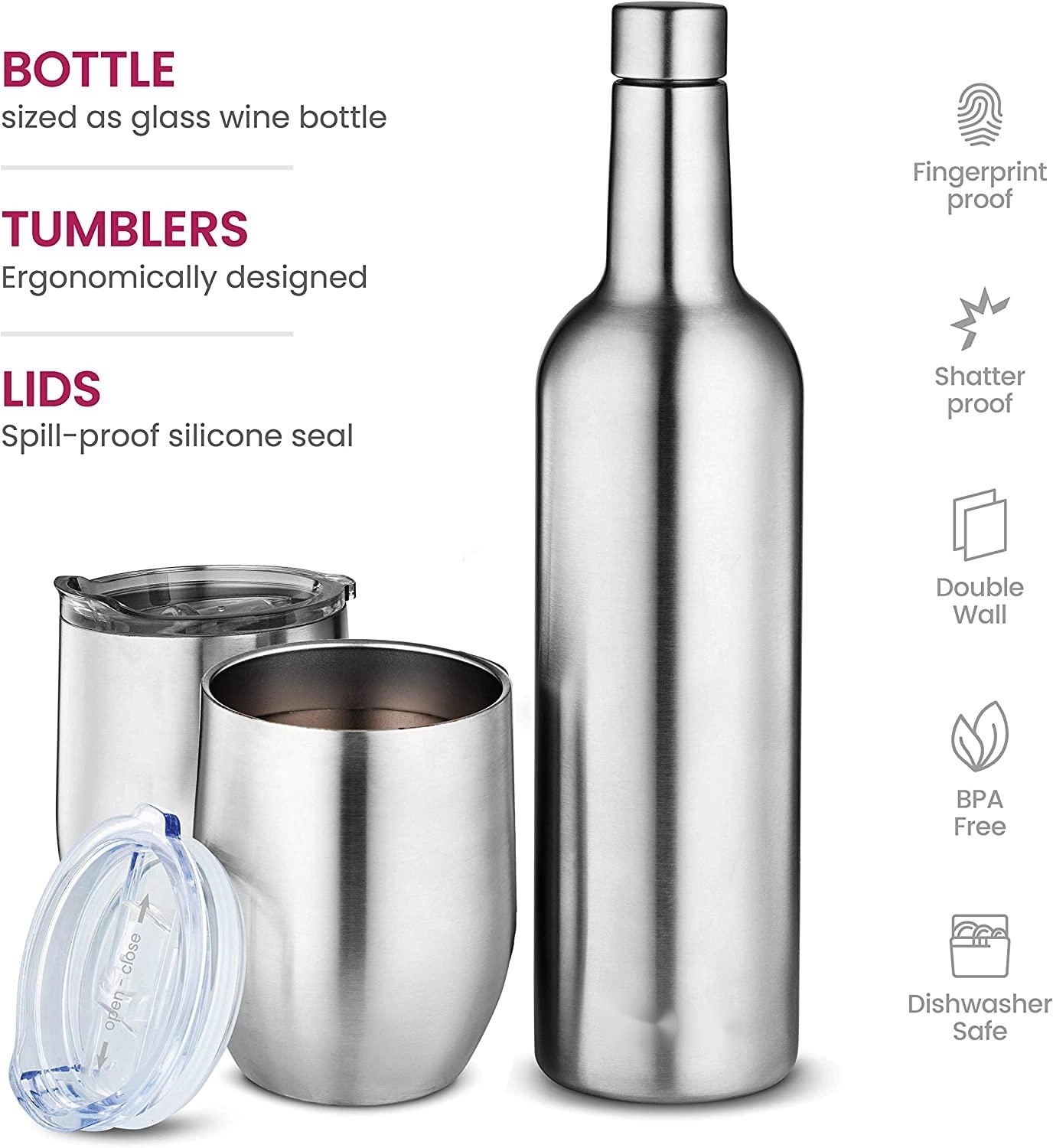 Insulated Wine Chiller Gift Set 12