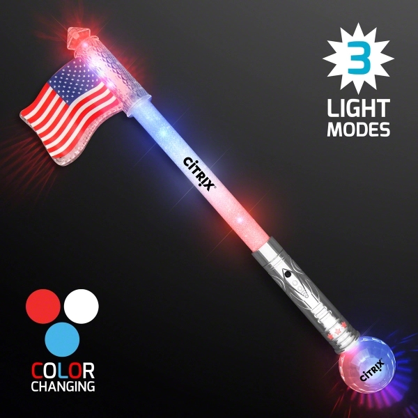Flashing American Flag LED Jumbo Wand 1