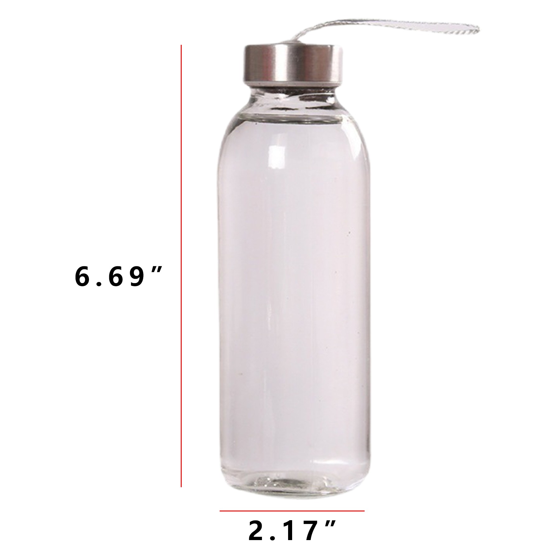 Transparent Glass Water Sport Bottle 4