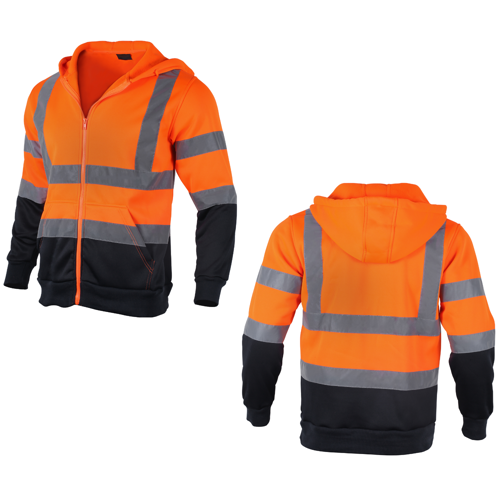 VISIPRO Reflective Colorblock Safety Full-Zip Hoodie - 280G 27