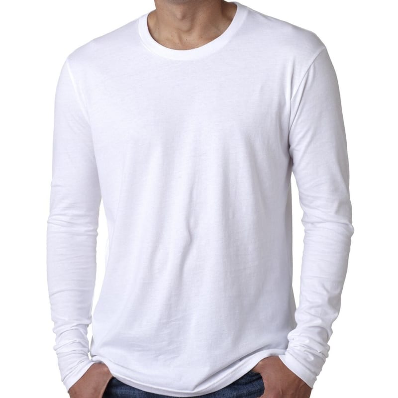 Next Level Mens Cotton Long-Sleeve Crew 16