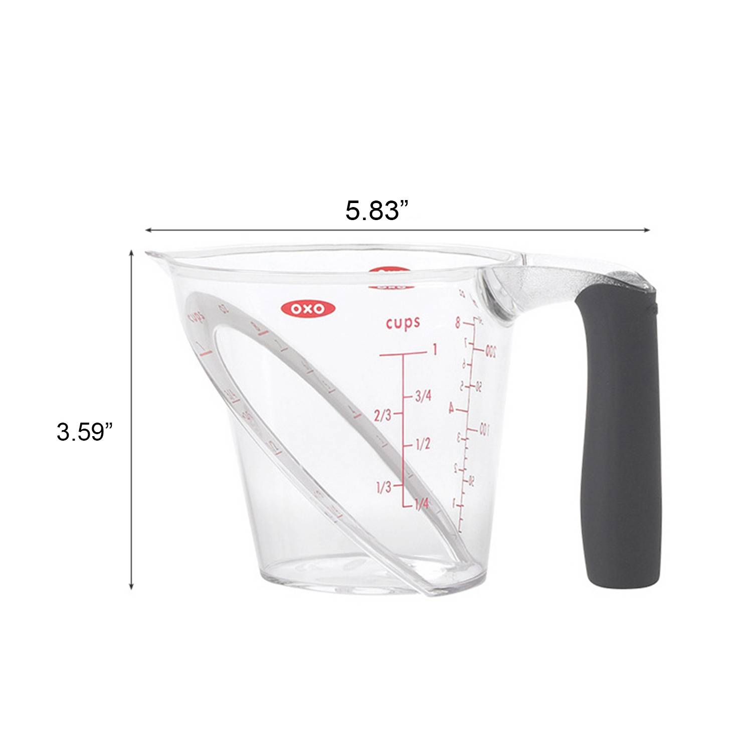 8oz Glass Measuring Cup with Ergonomic Handle 3