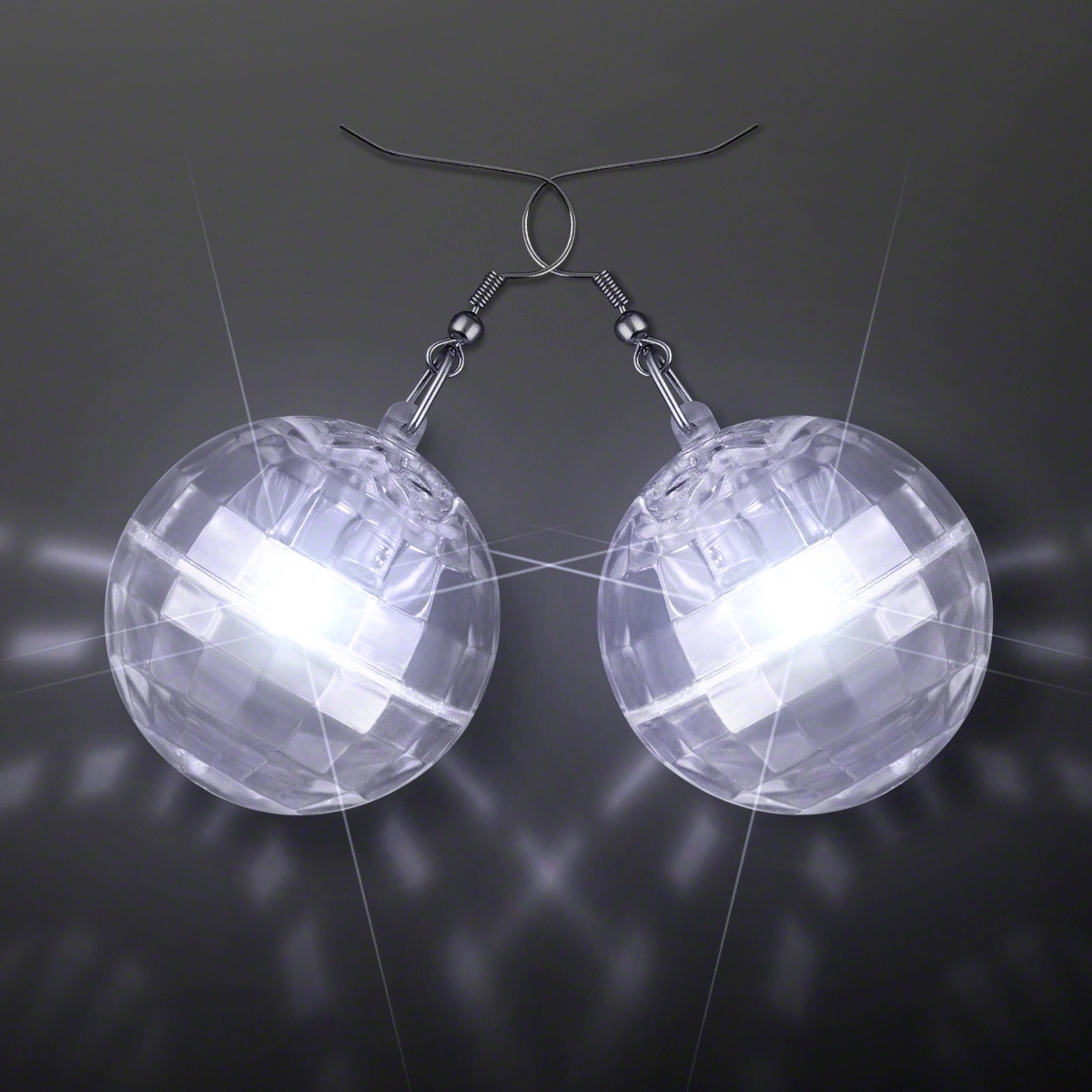 Light Projecting Disco Ball Earrings, 1 Pair 2
