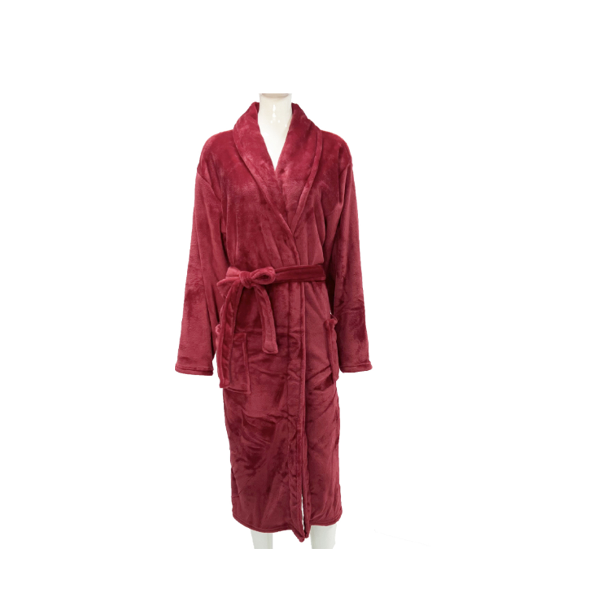 MOQ 25 PCS Soft Long Flannel Nightgown Bathrobe 15