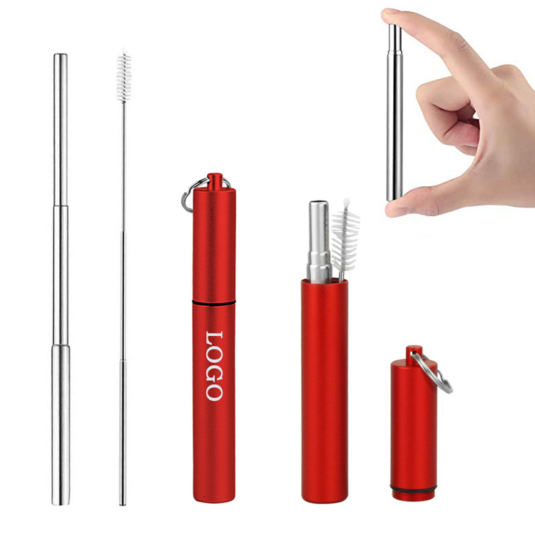 Stainless Steel Telescopic Straw Set