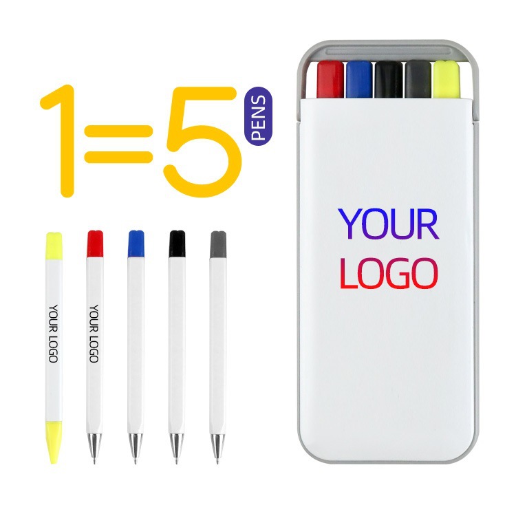 Rainbow Pen, Pencil & Highlighter Set With Portable Case 3