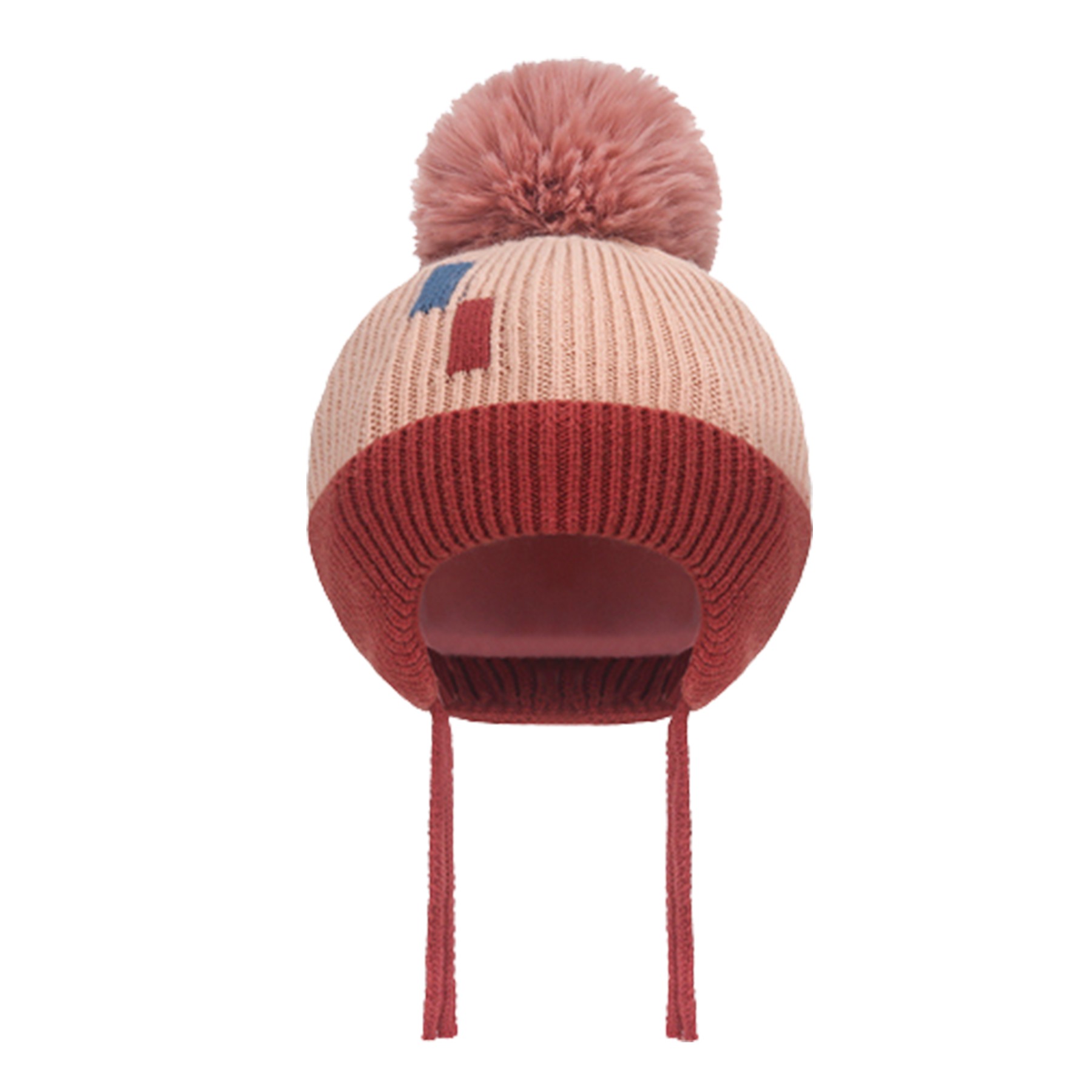 Contrast Pom-Pom Knitted Cap For Kids 6