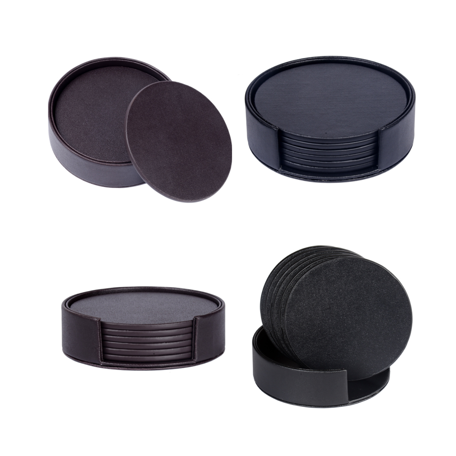 Creative PU Leather Insulation Coaster 3