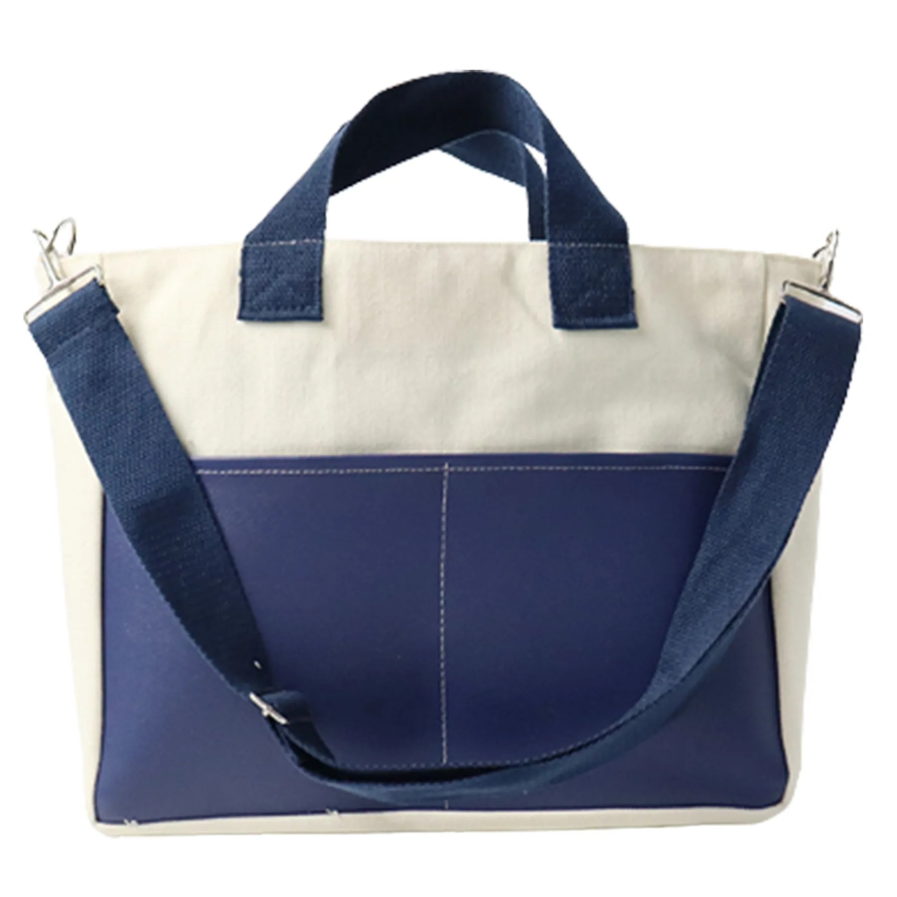Pu Leather Canvas Shoulder Bag 4