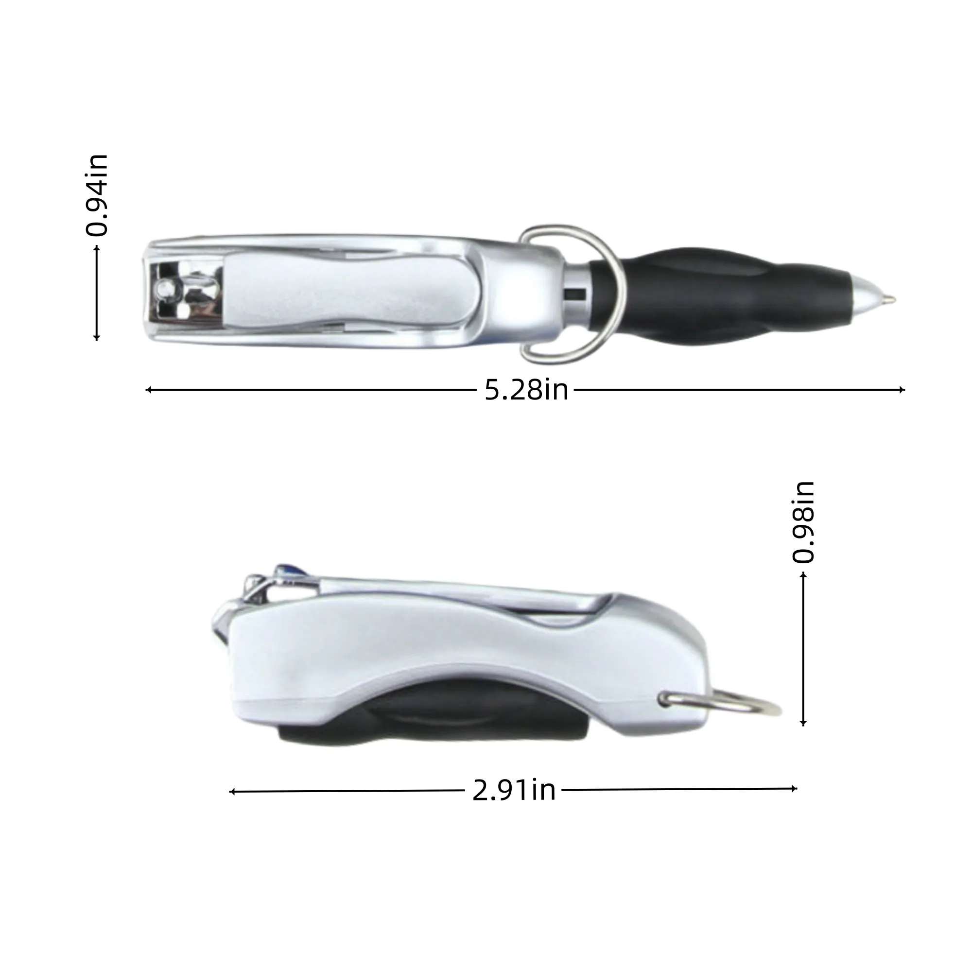 Creative Multifunction Folded Nail Clippers Ballpoint Pen 4