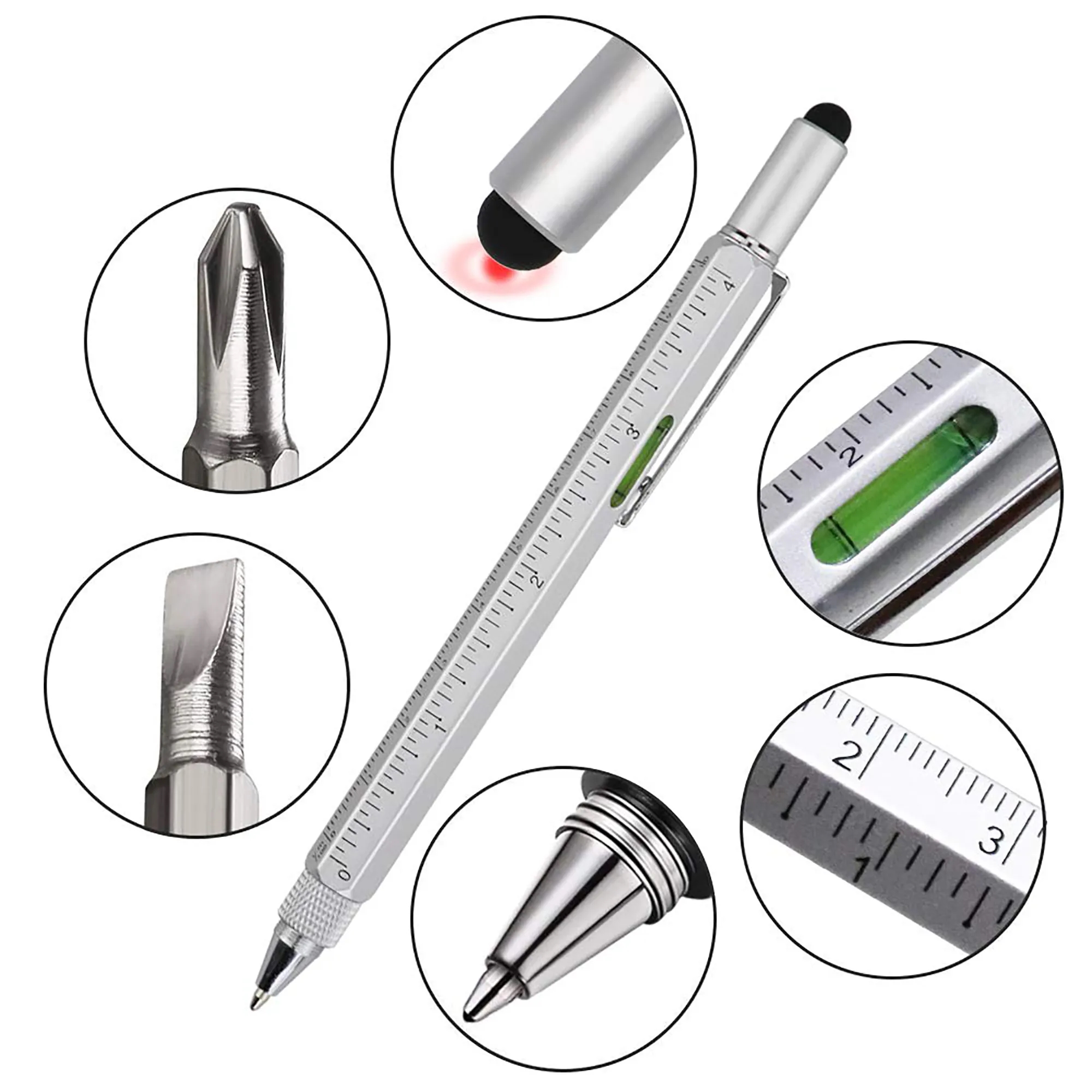 6 In 1 Touch Screen Stylus Screwdriver Ruler Pen 1