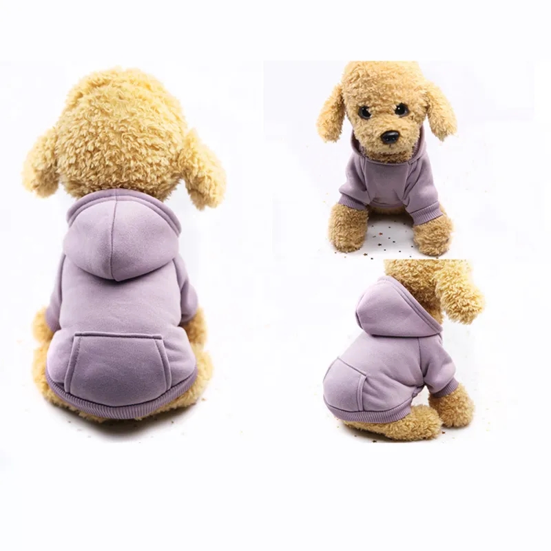 Winter Pet Hoodie Coat Small Dog Jacket With Pocket 3