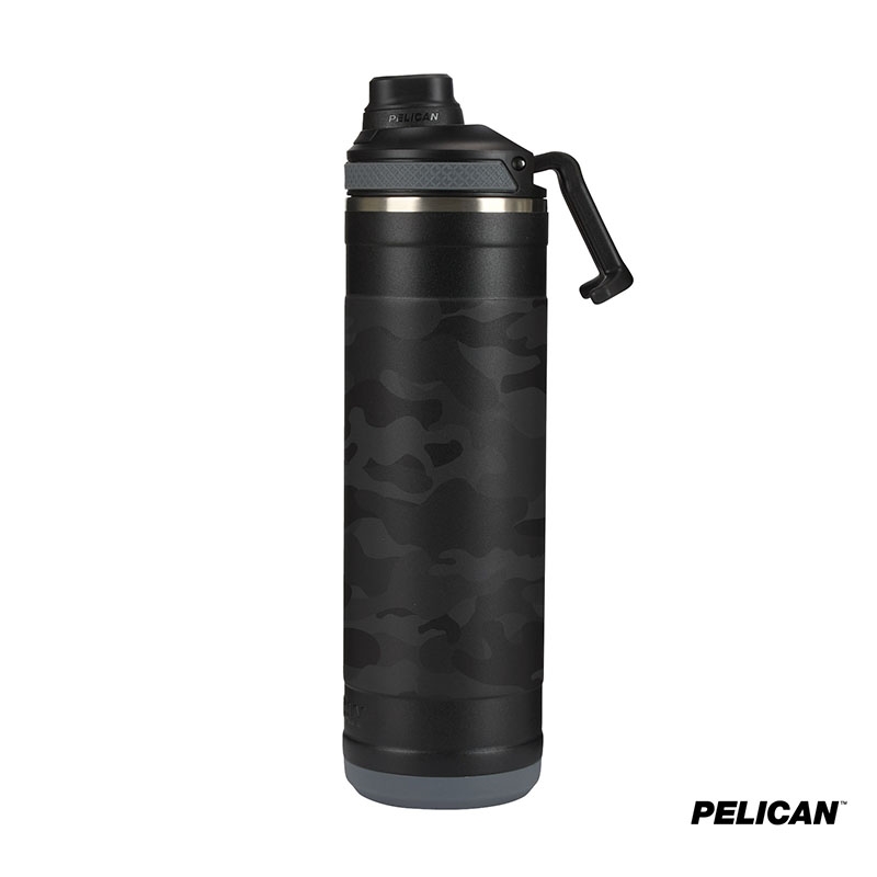 Pelican Pacific™ Chug 26 oz. Recycled Double Wall Stainless Steel Black Camo Water Bottle 20