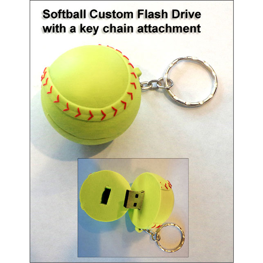 Softball Flash Drive / USB - 1 GB