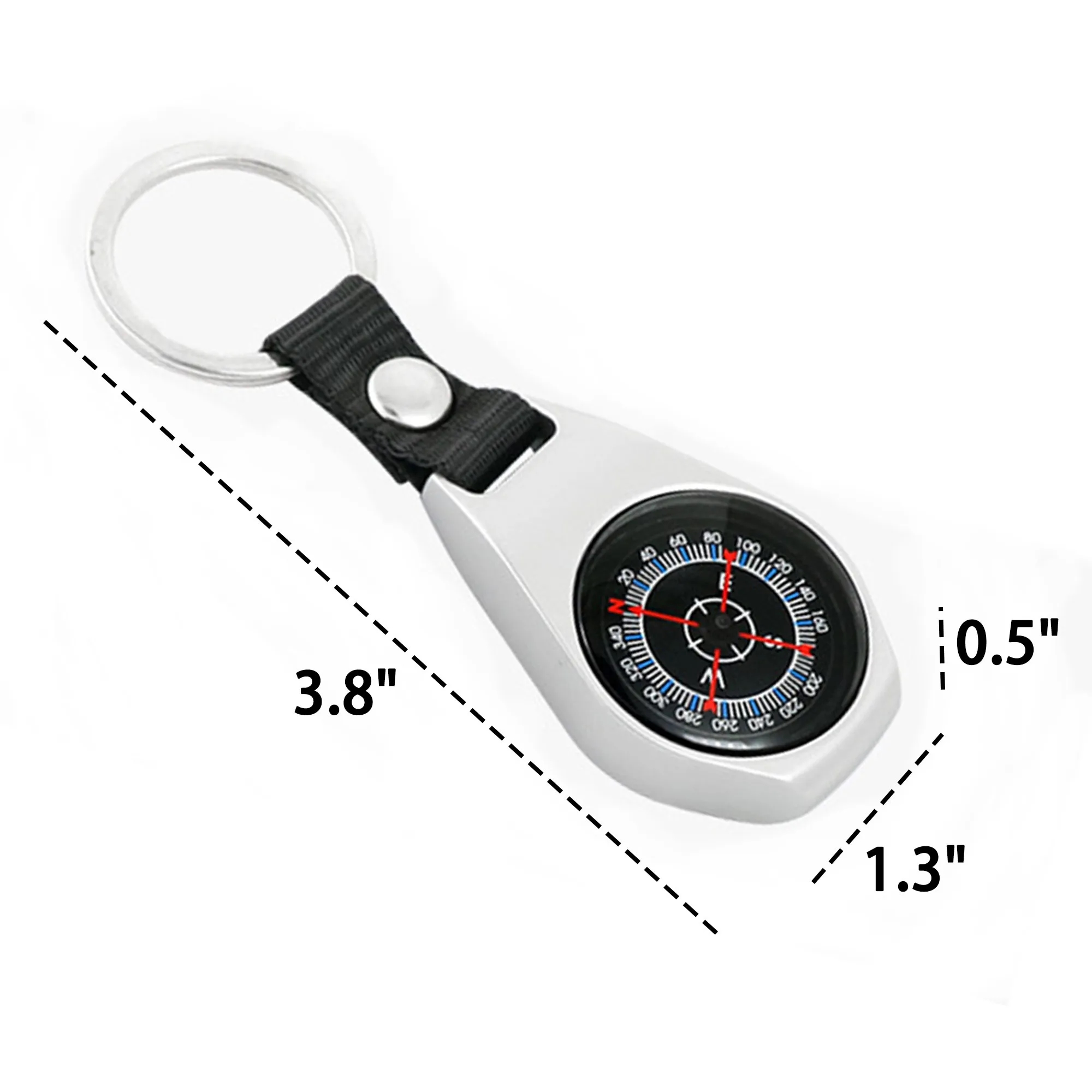 MOQ 20 Compass Key Chain Outdoor Alloy Handheld Tag 2