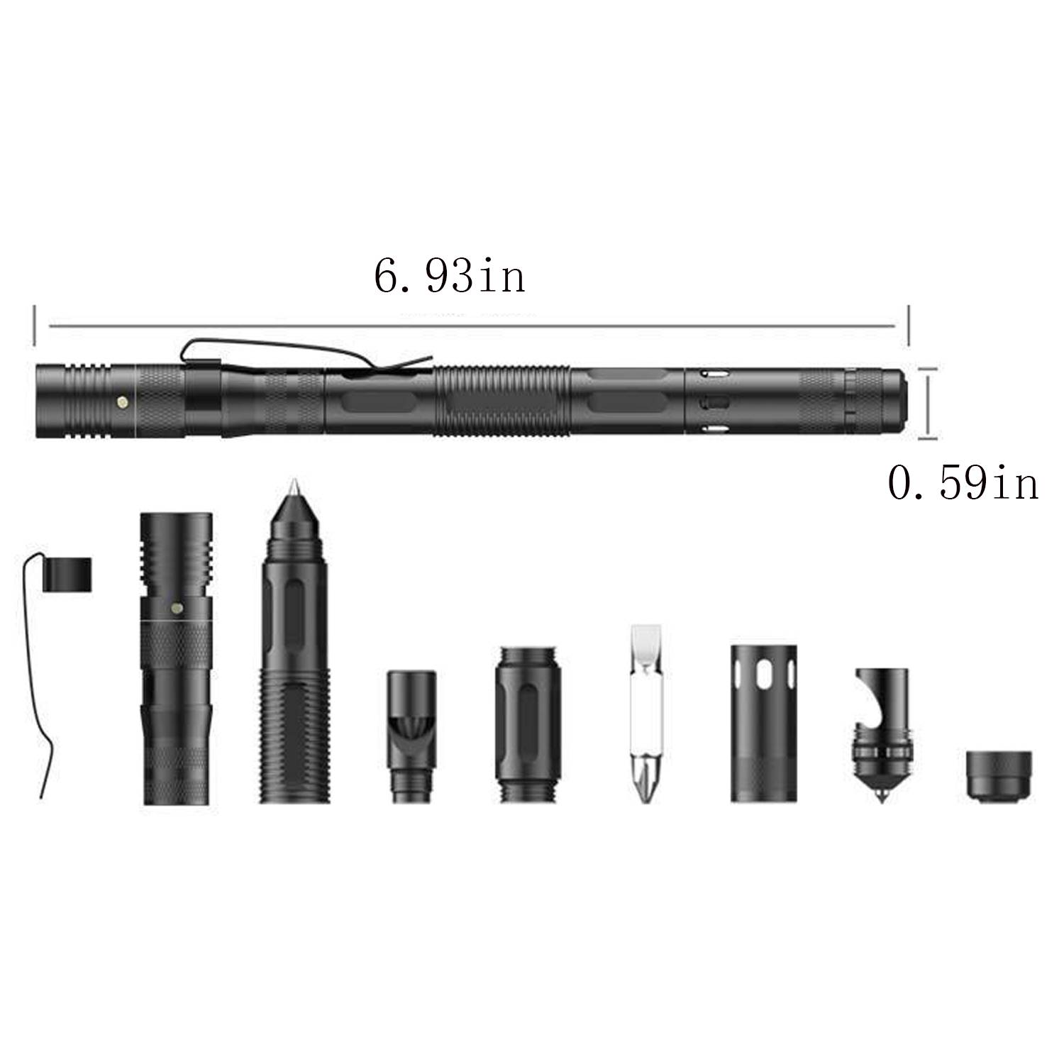 6 in 1 Aluminum Multi Tool Tactical Pen 4