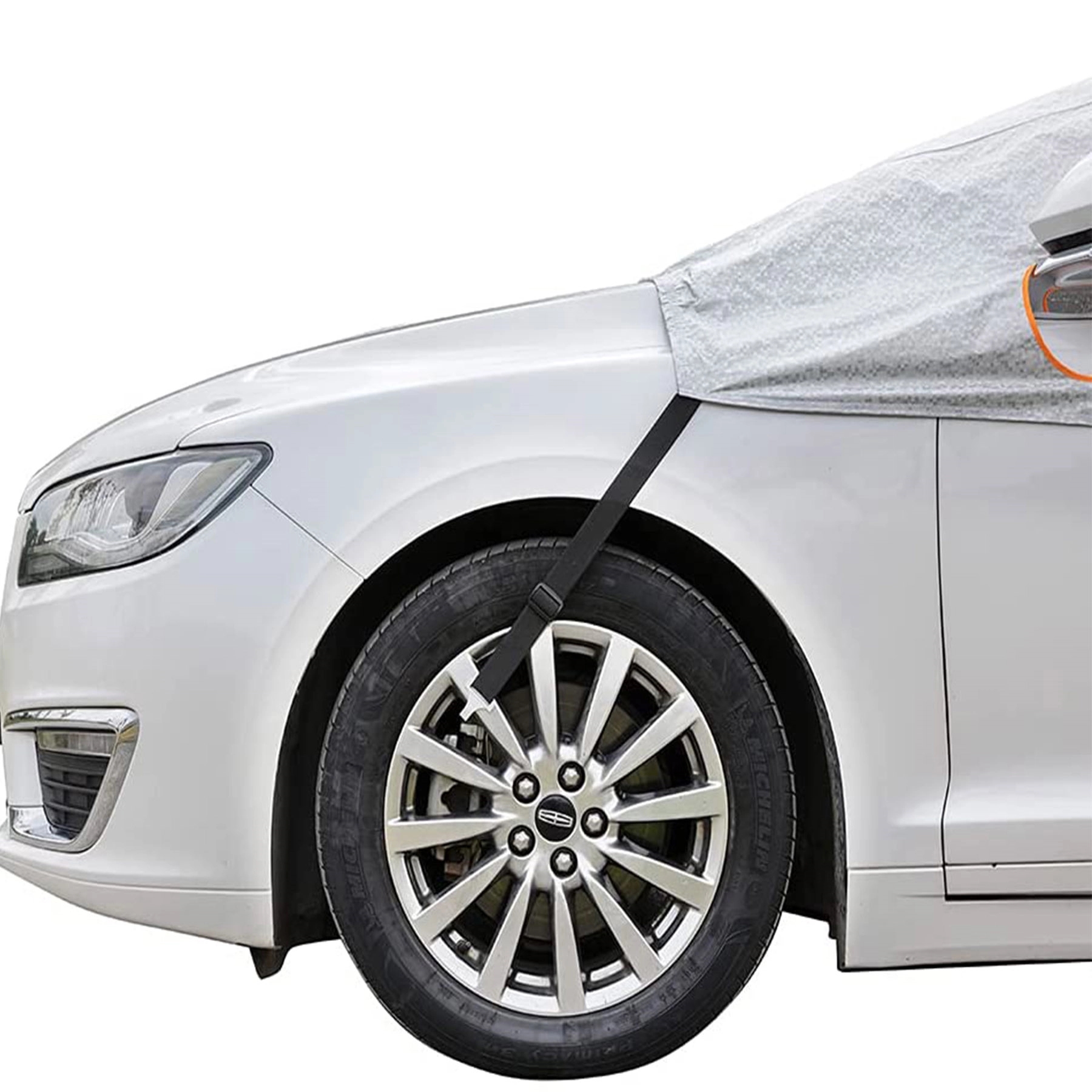 Windshield snow cover with Night reflective strip 6
