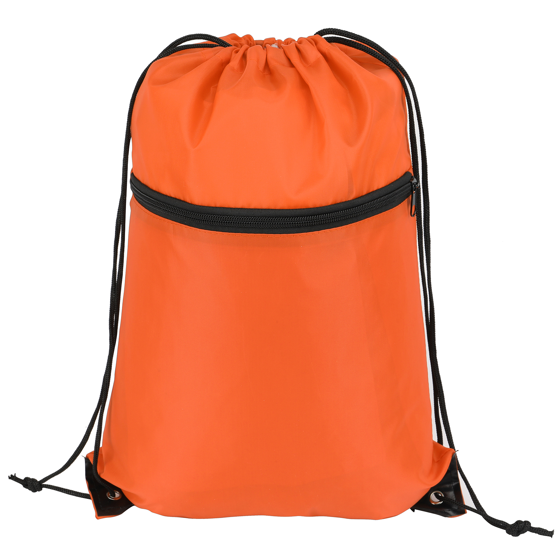 Sports Drawstring Backpack With Zipper Pocket (Ocean) 8