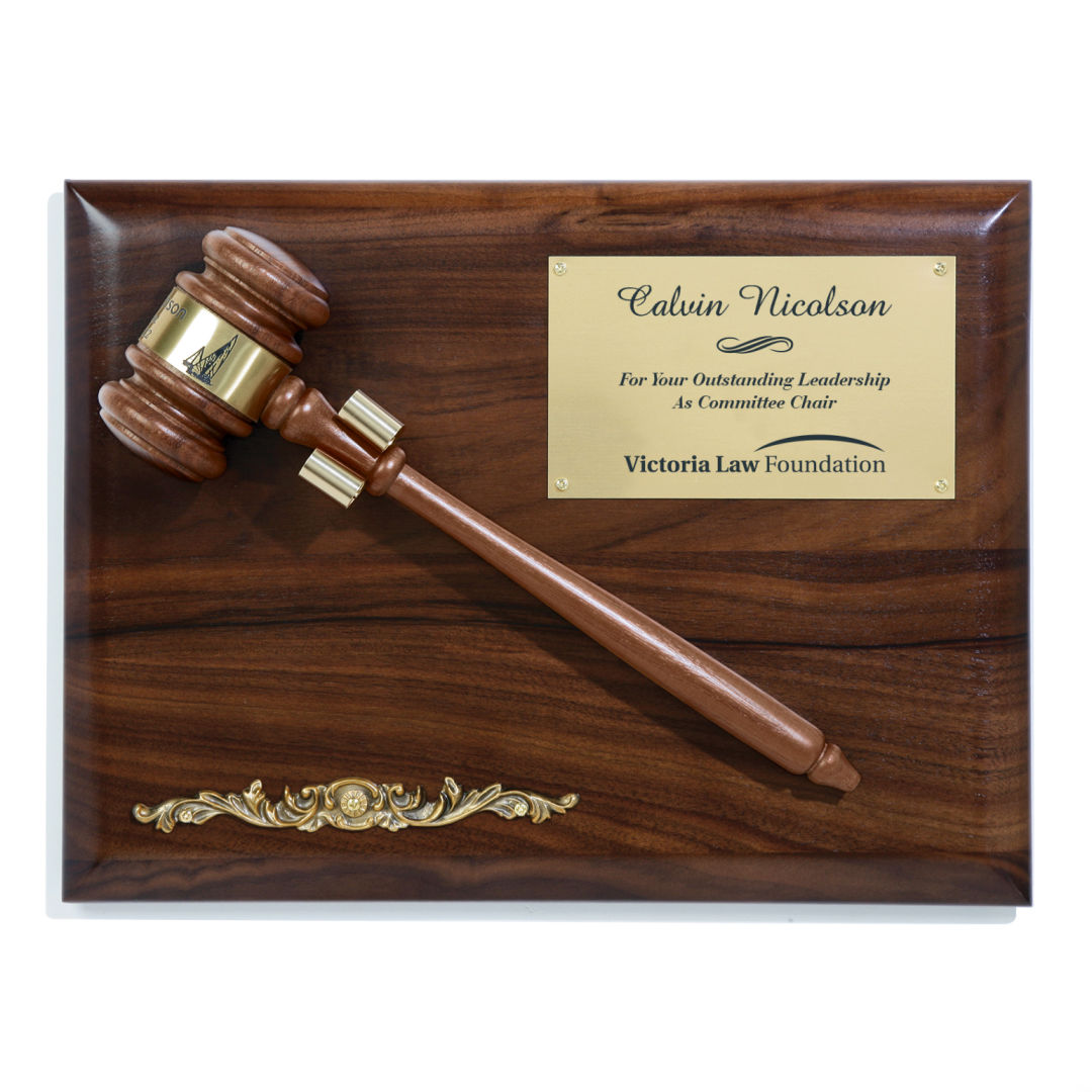 Gavel Plaque - Walnut 3