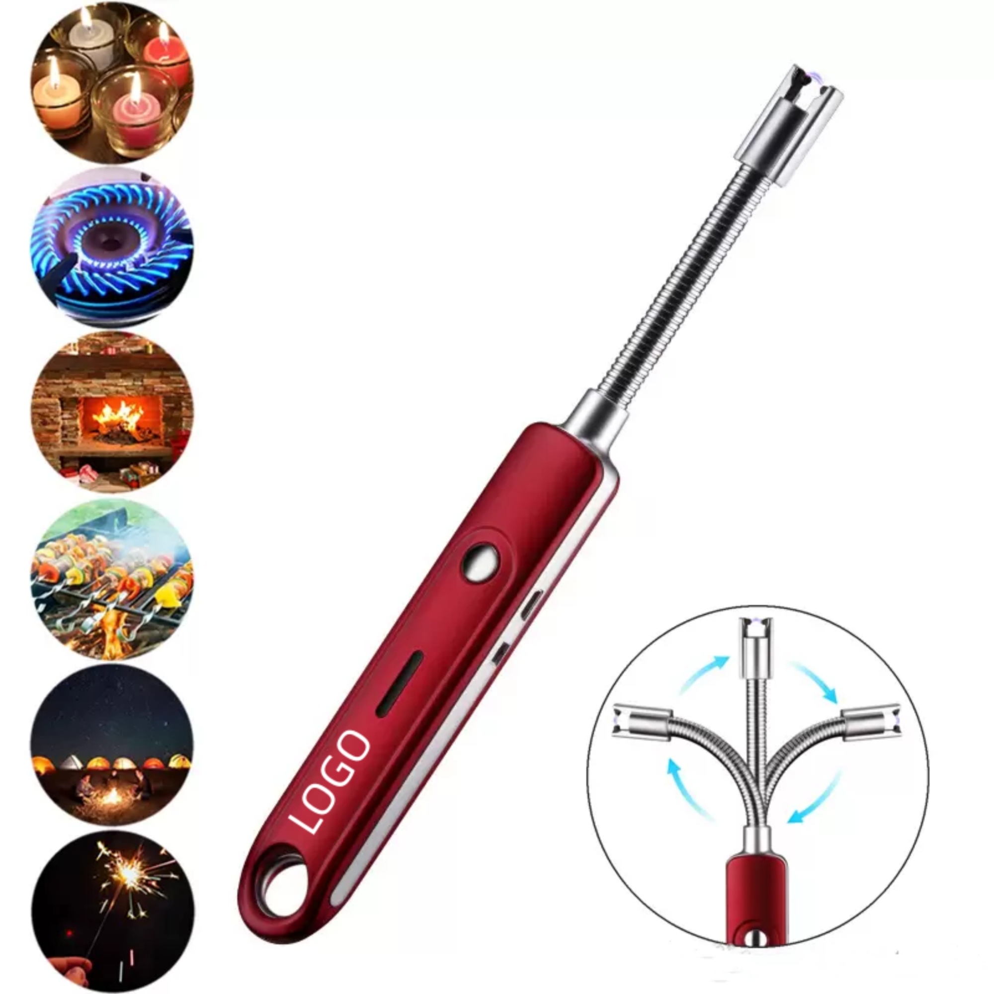 Rechargeable USB Electrical Arc Plasma Lighter with LED Battery Display 1