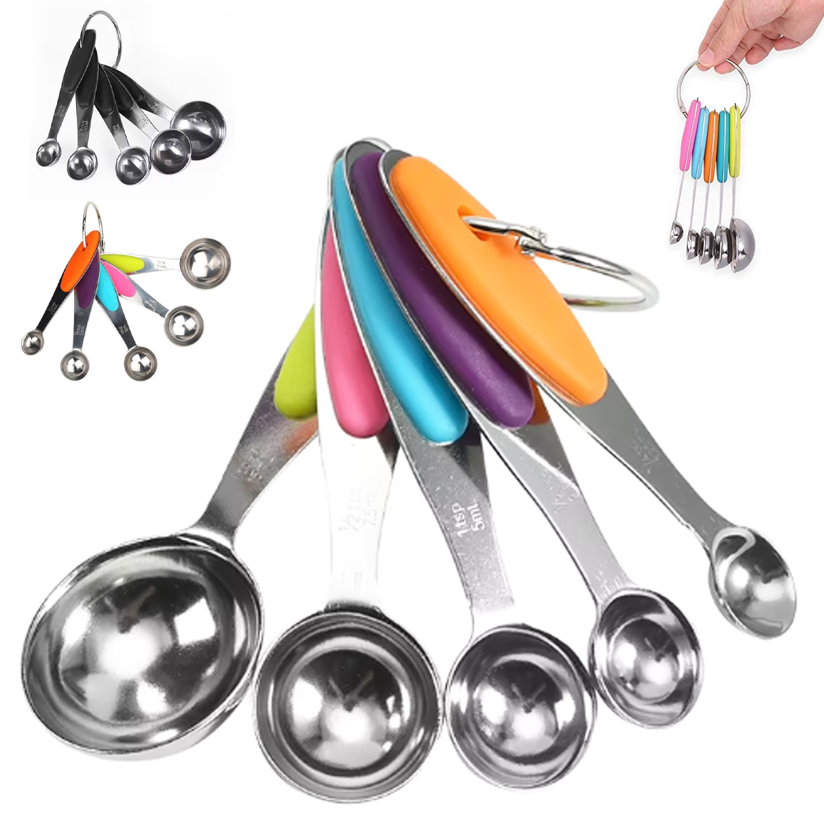 5-Piece Stainless Steel Measuring Spoon Set for Baking 7