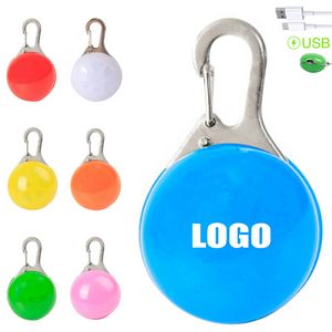 LED Safety Light For Pet Collars Push Activation With Carabiner 9