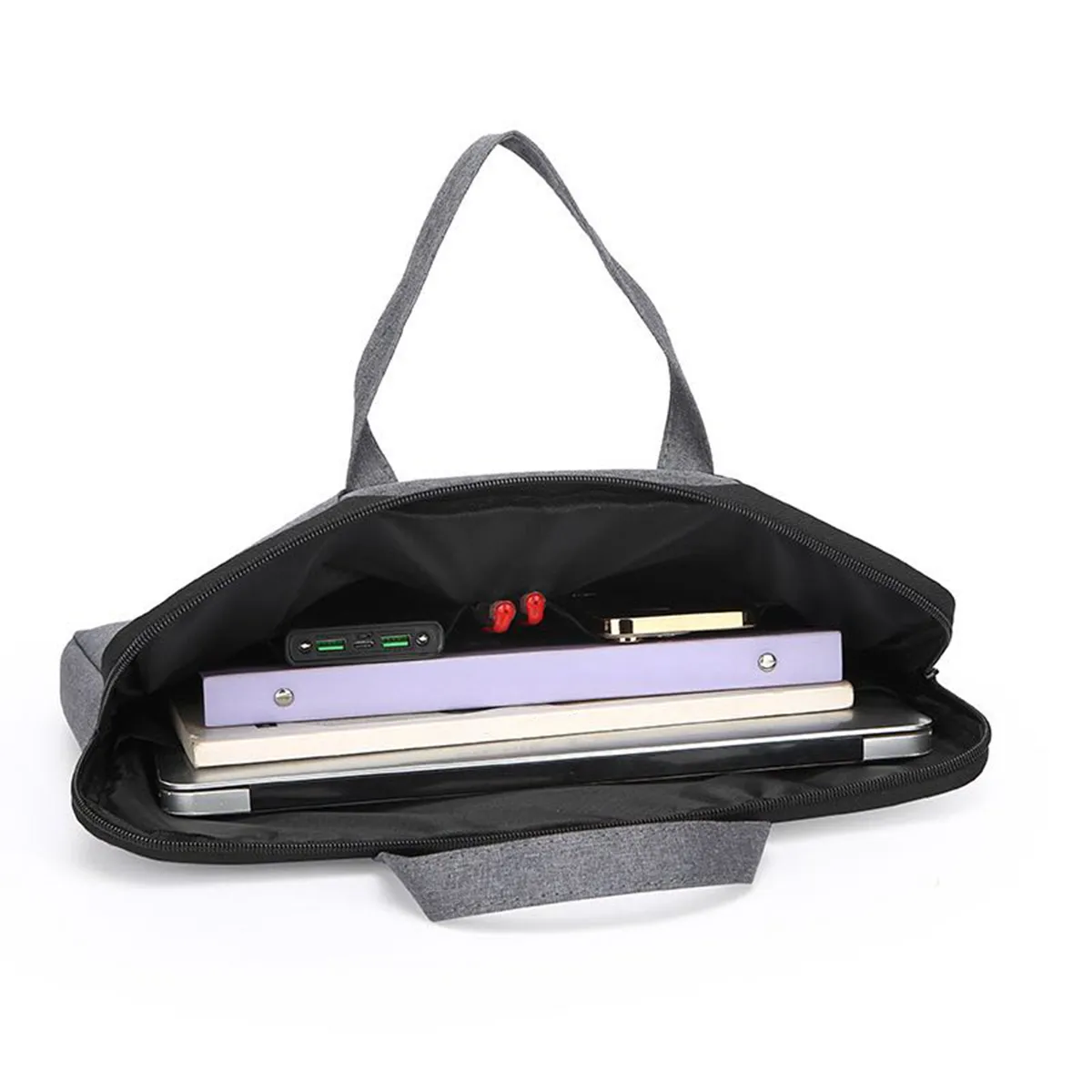 Office Laptop Briefcase Large Capacity Canvas Document Bag 3