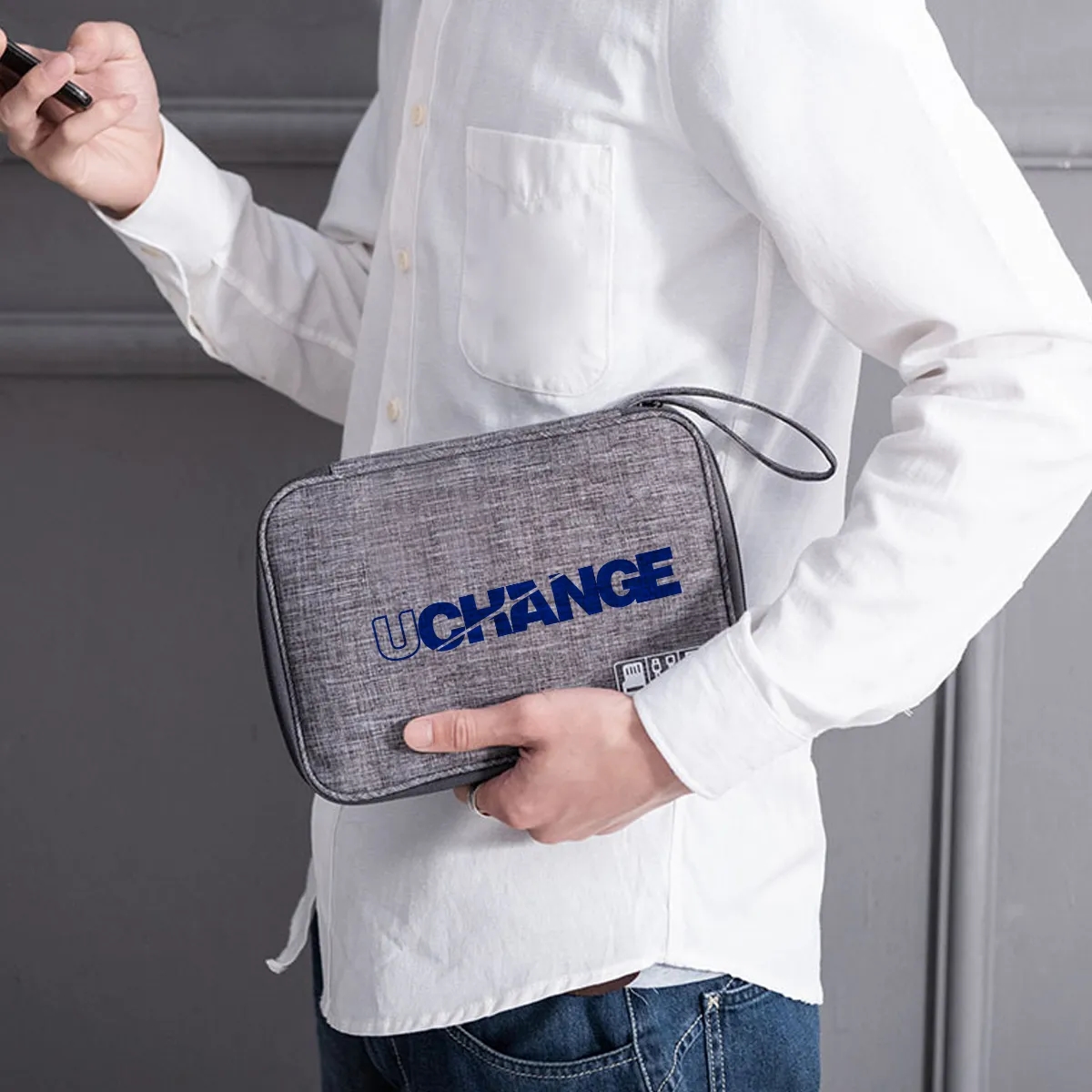 Water Resistant Travel Cable Organizer Electronics Pouch 5