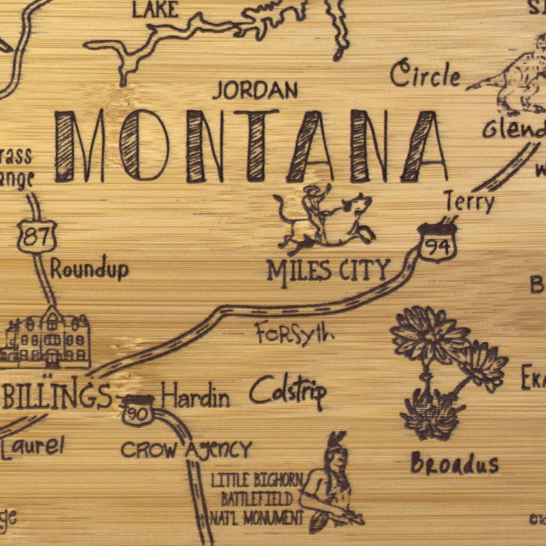 Destination Montana Cutting & Serving Board 1