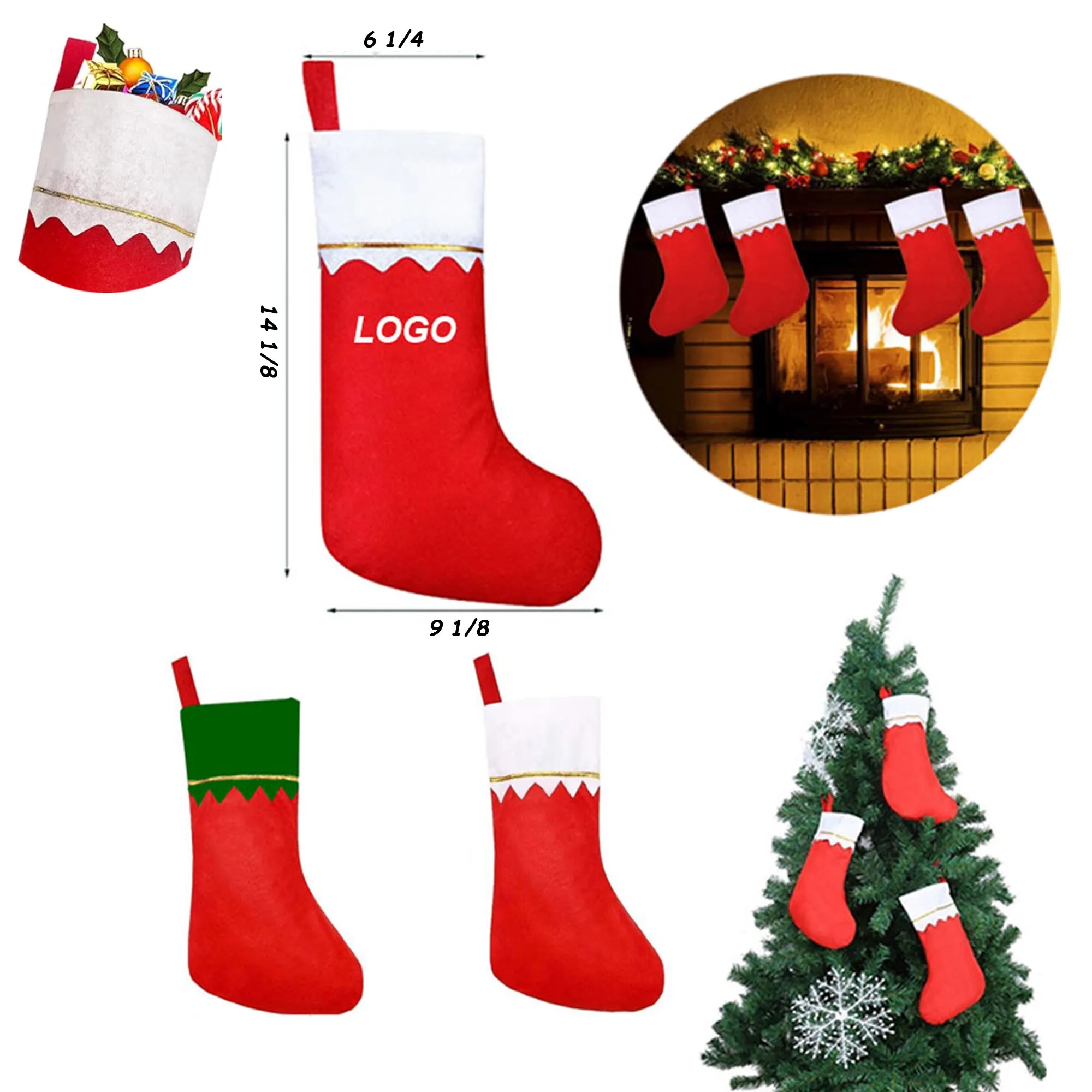 Felt Christmas Socks Gift Bag 1
