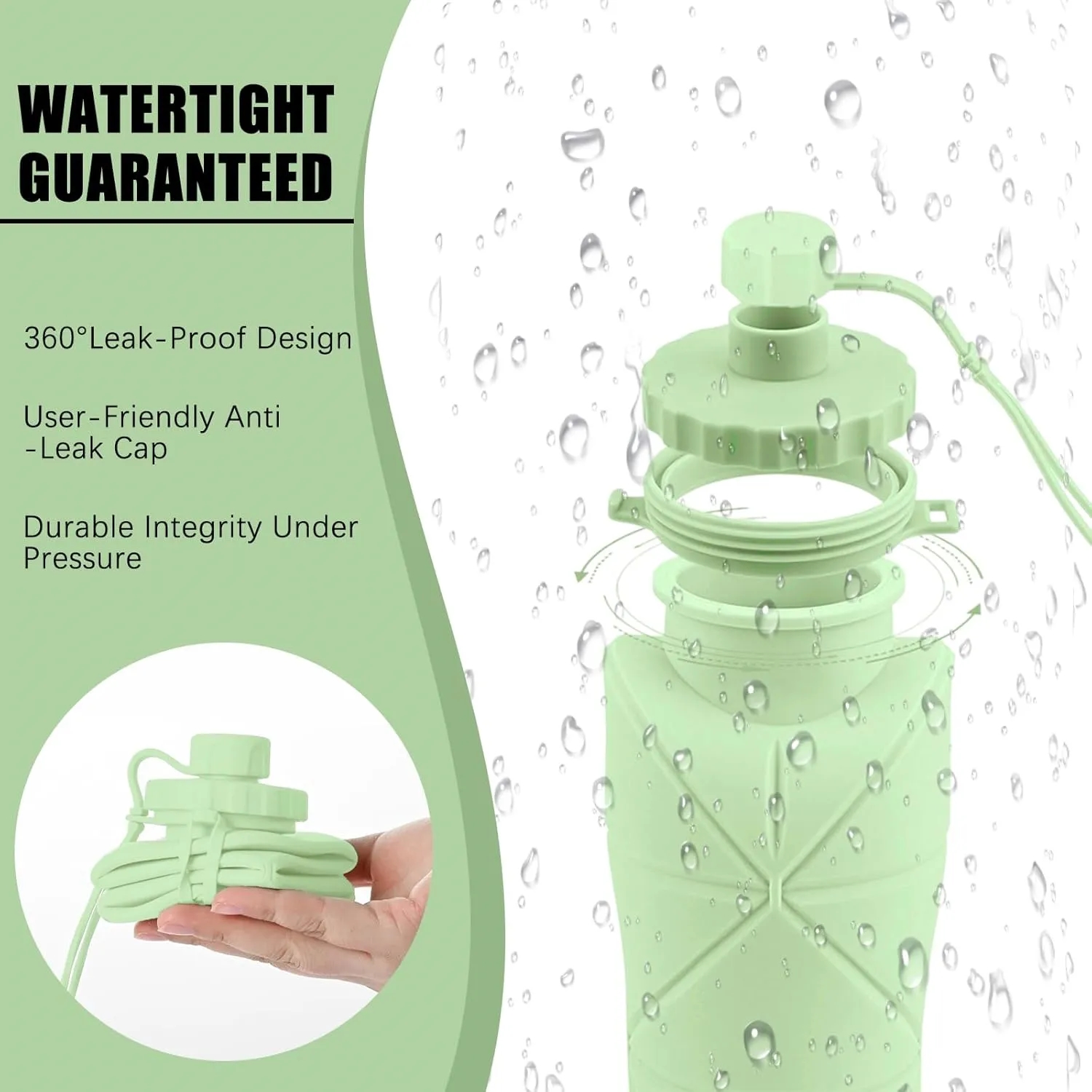 Portable Silicone Travel Water Bottle 6