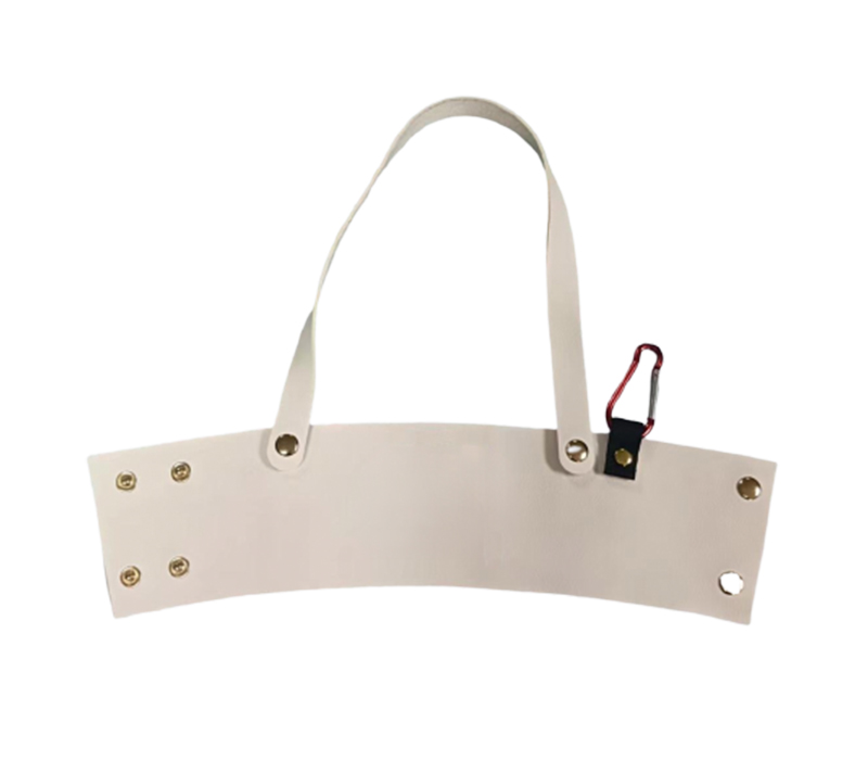 PU Leather Beverage Holder with Carabiner and Button 5