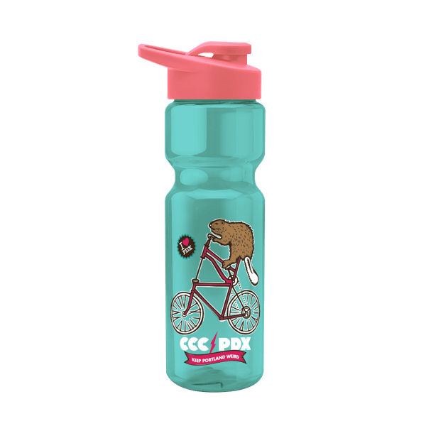 Blazer 28oz Transparent Bike Bottle w/Drink-thru Lid 490